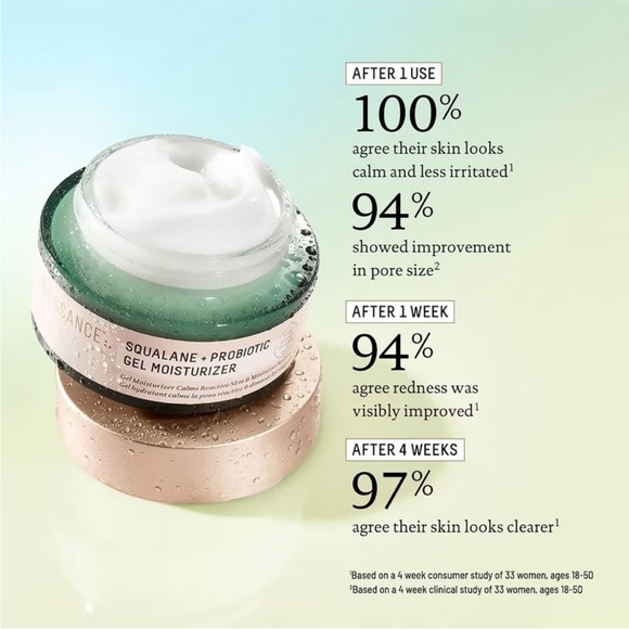 Biossance Squalane + Probiotic Gel Moisturizer Travel Size 15mL / 0.5oz - Picture 2 of 5